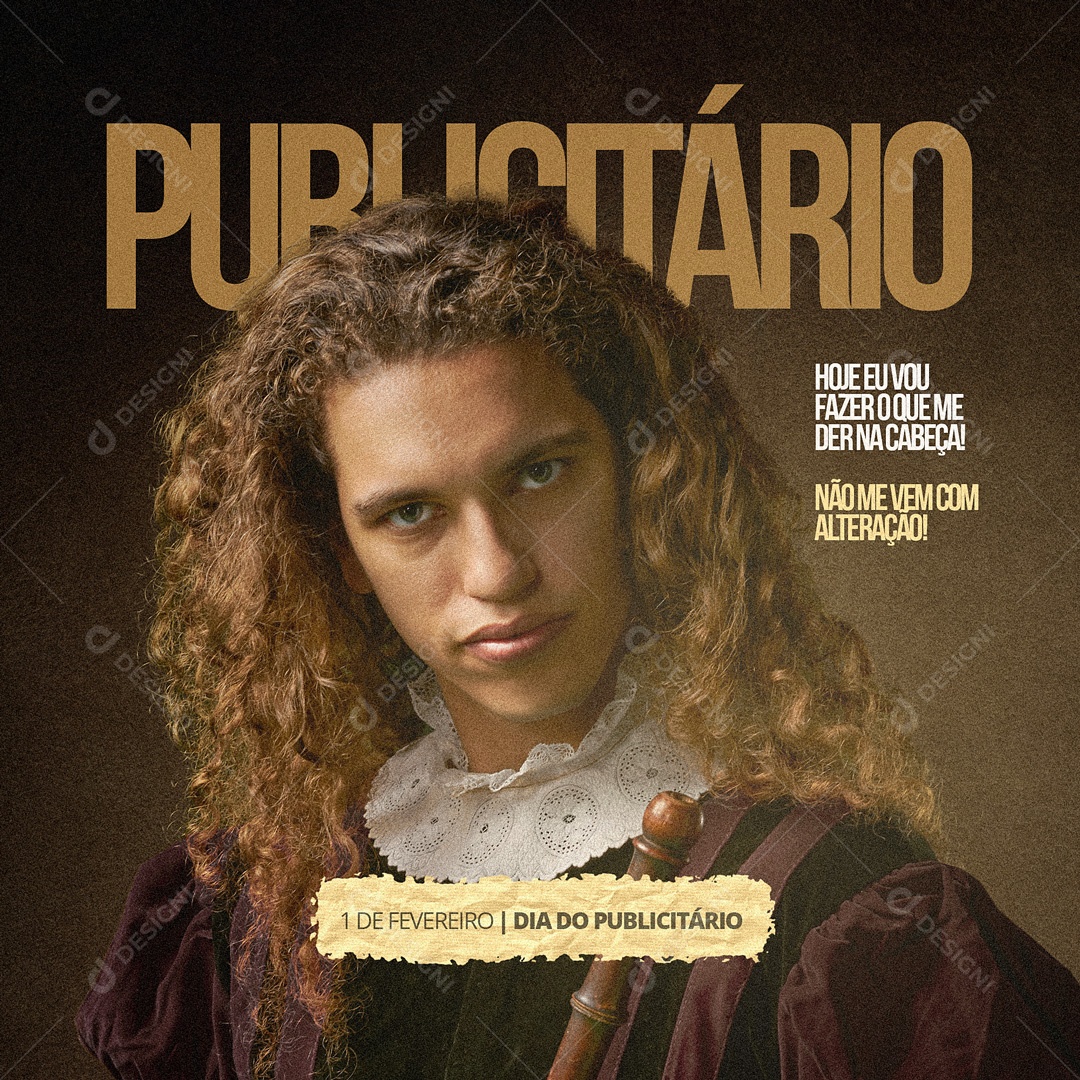 Dia Do Publicitário 1 de Fevereiro Social Media PSD Editável