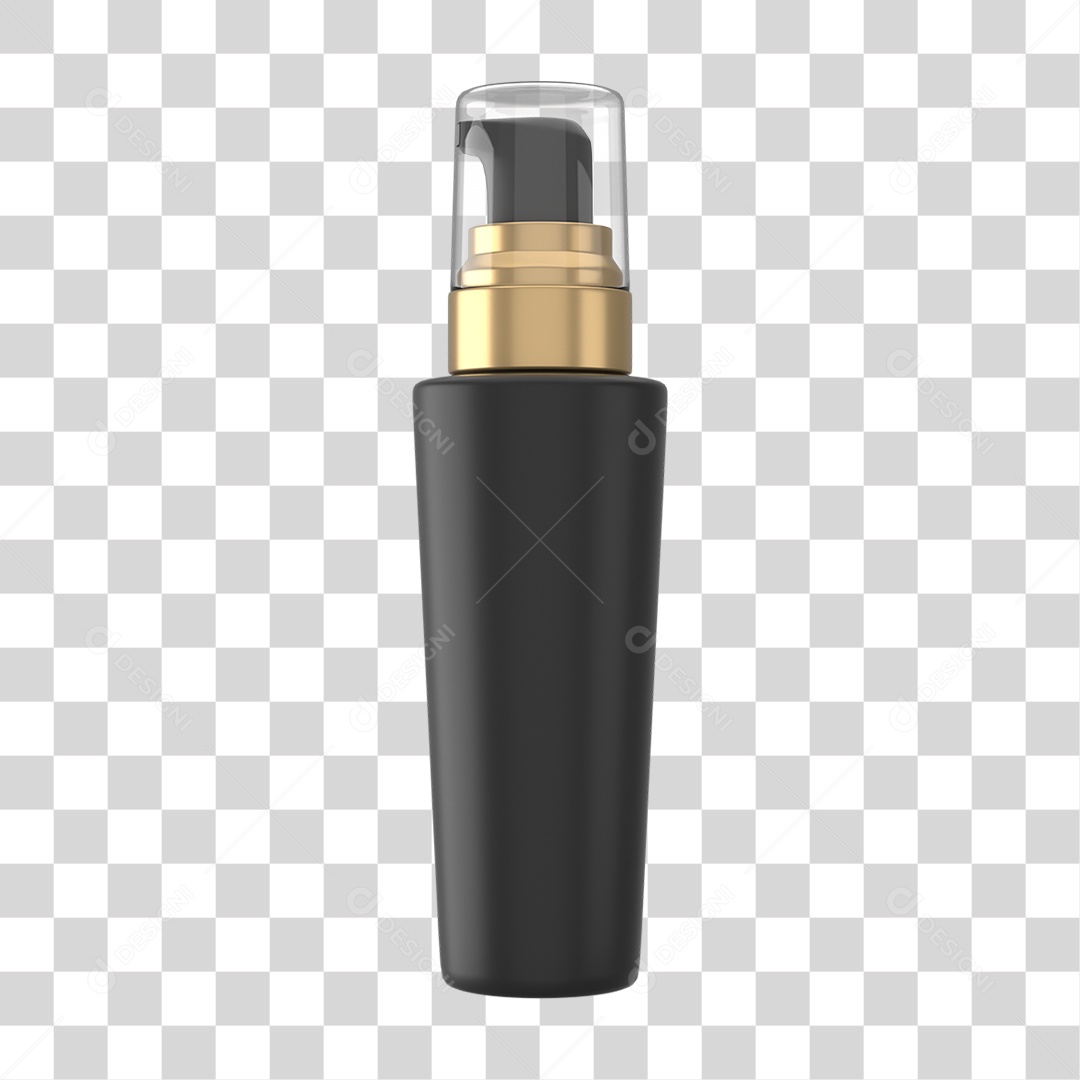 Objeto 3D Cosméticos Cuidado Beleza para Composição PNG Transparente