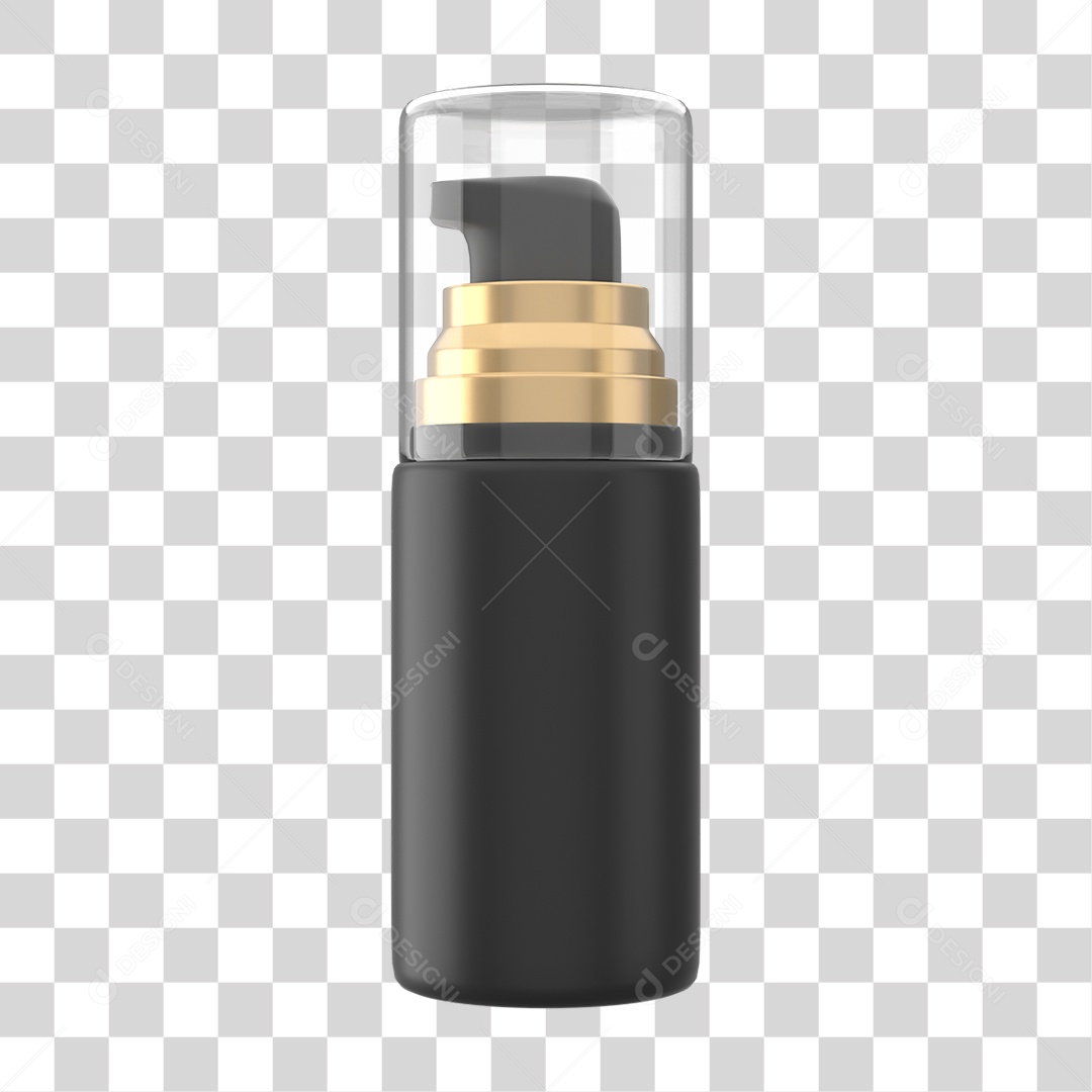 Objeto 3D Cosméticos Cuidado Beleza para Composição PNG Transparente