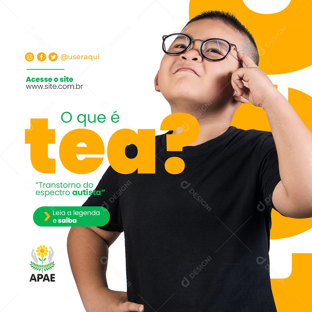 O Que é Tea Apae Social Media PSD Editável