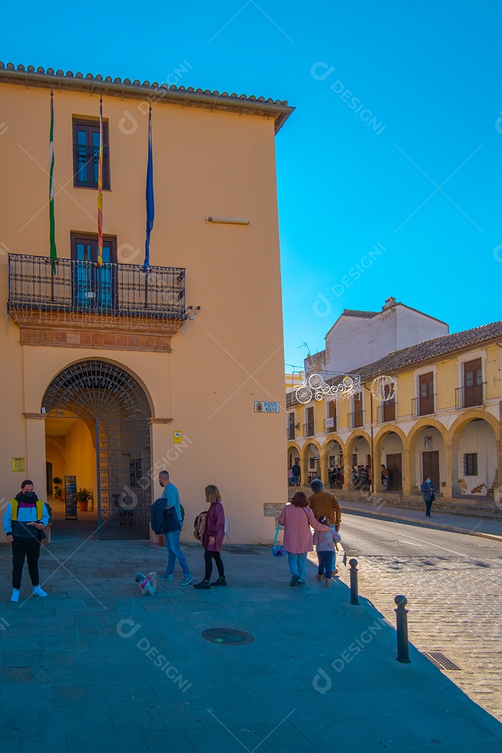 Vista de velhas vassouras de palha usadas para limpeza na cidade de Ronda, Espanha