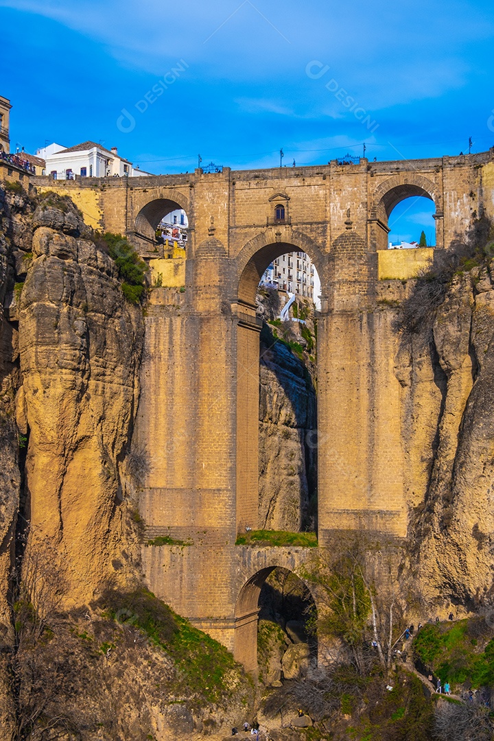Vista da bela escadaria medieval em Ronda, Espanha.