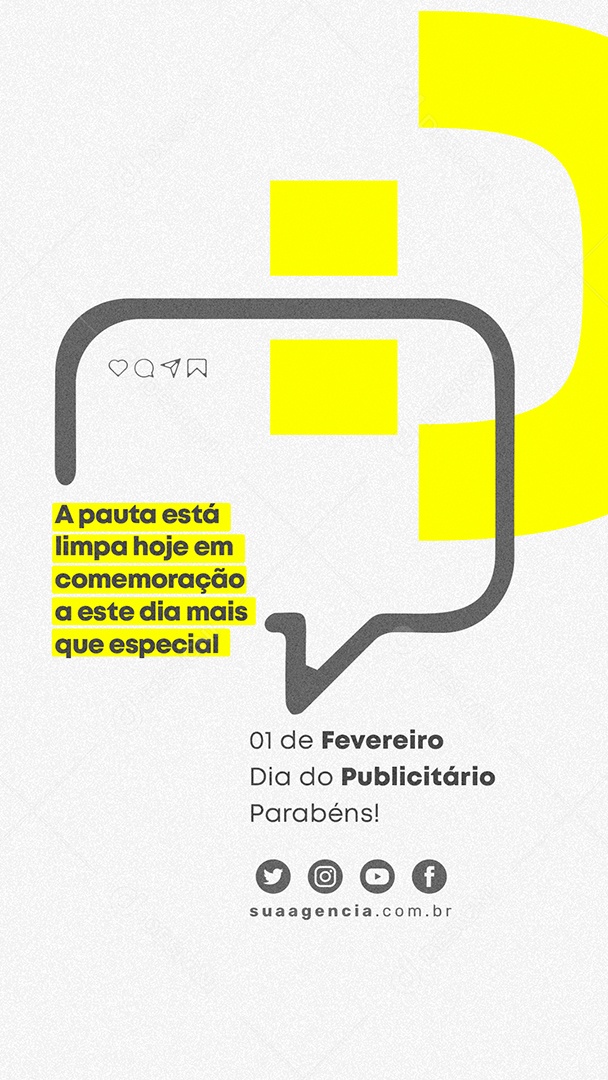 Story A Pauta Está Limpa Hoje em Comemoração Dia Do Publicitário Social Media PSD Editável