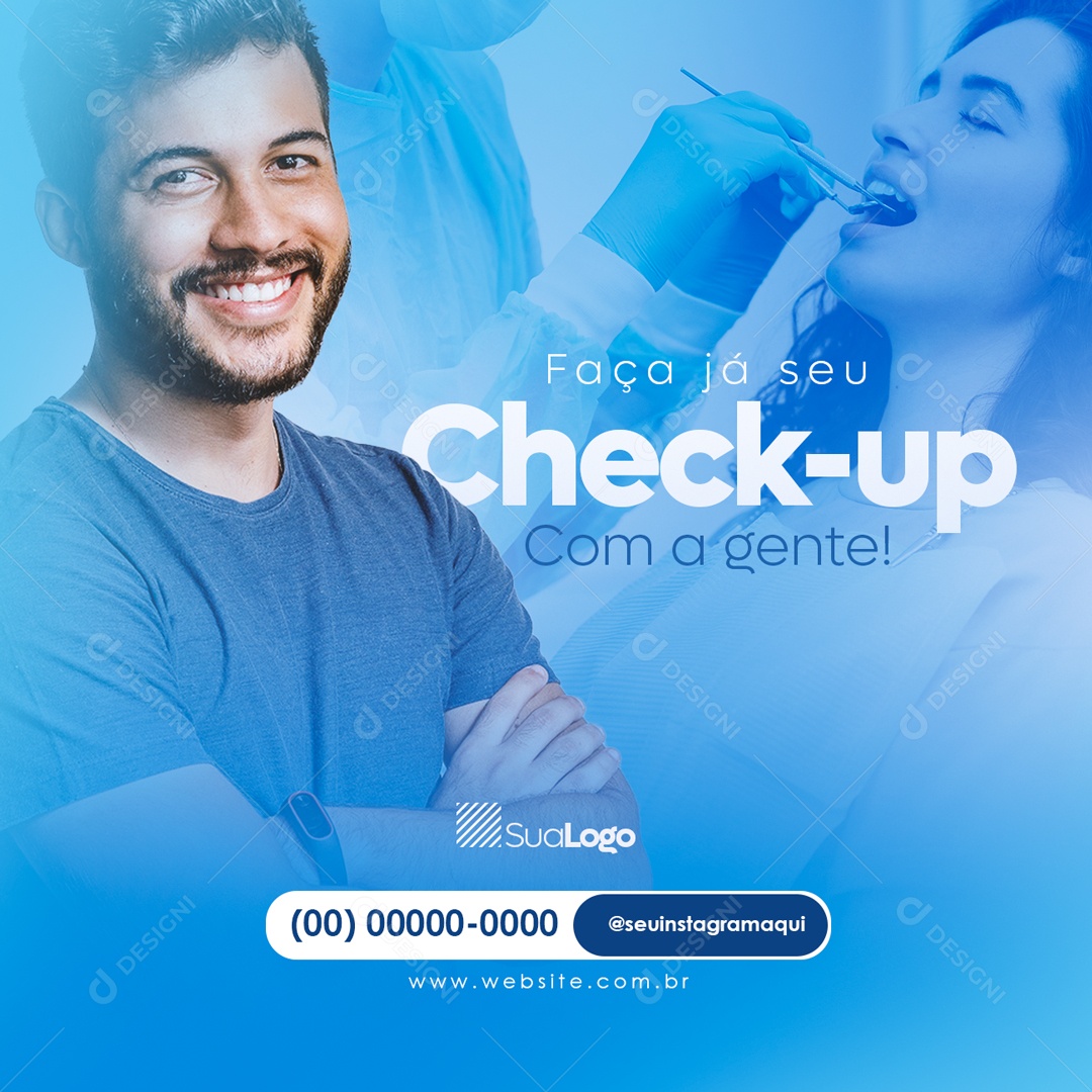 Faça Já Seu Check-up Social Media PSD Editável