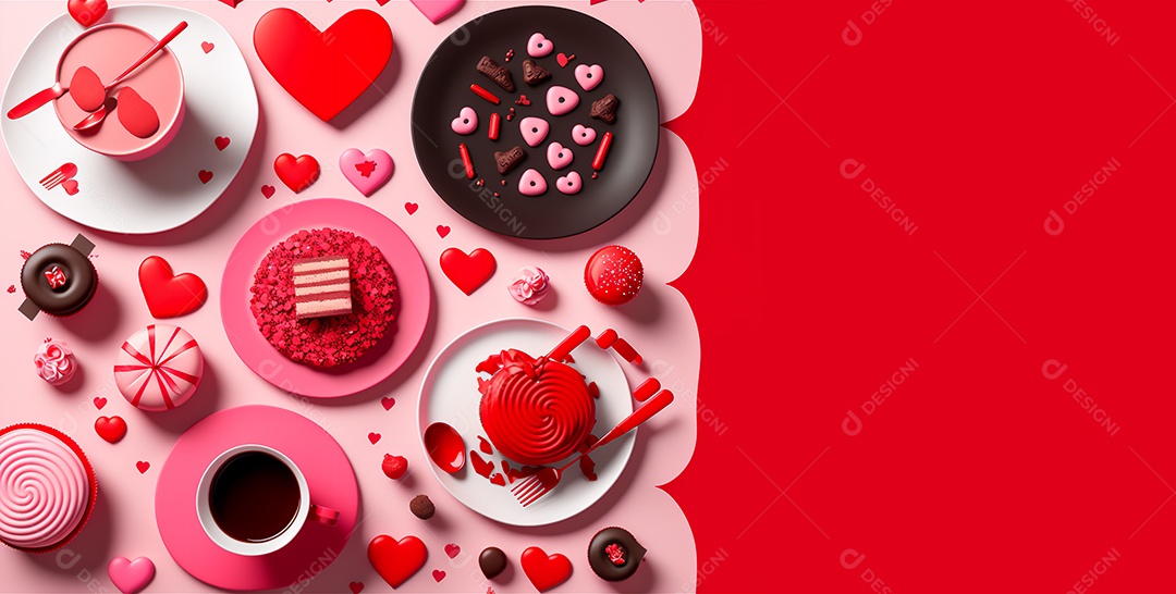 Textura de corações vermelhos dia dos namorados