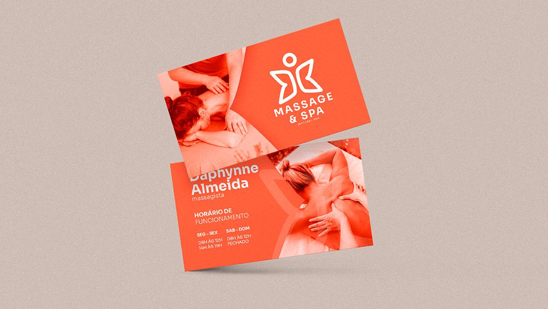 Modelo de Cartão de Visita Massagista PSD Editável