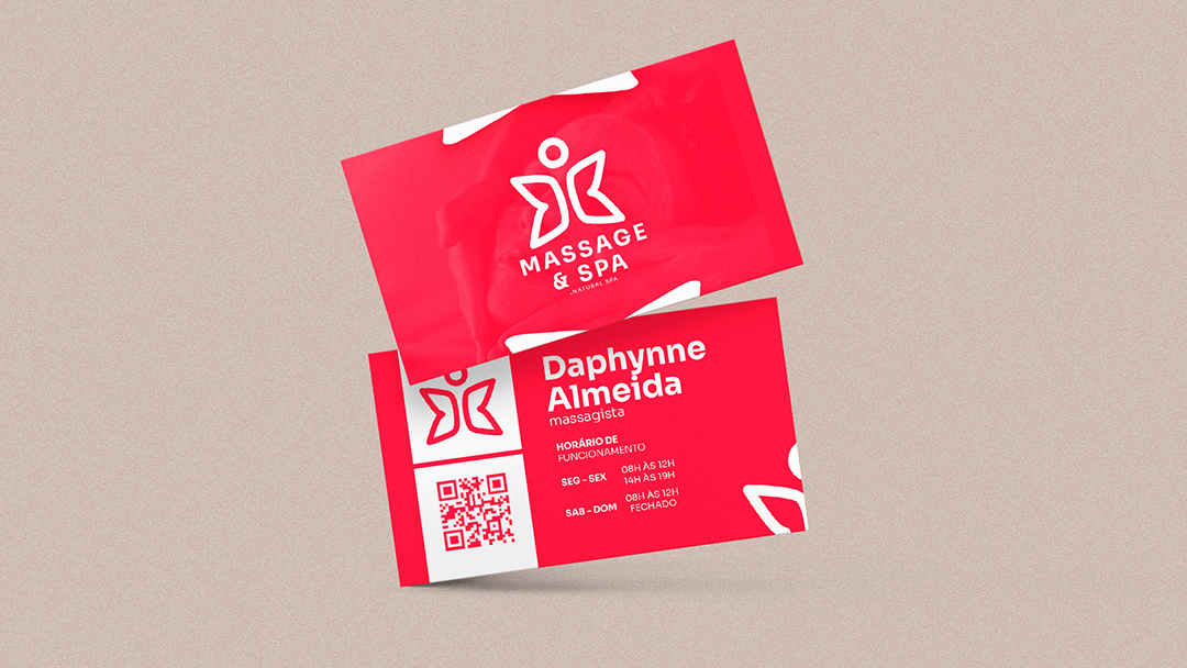 Modelo de Cartão de Visita Massagista PSD Editável