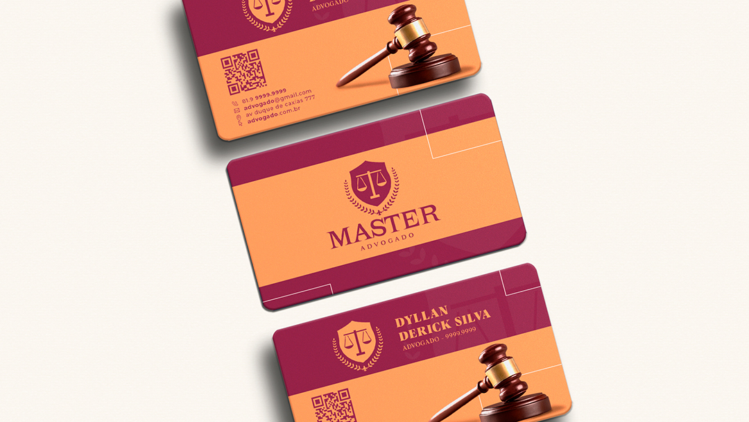 Modelo de Cartão de Visita Master Advogado PSD Editável