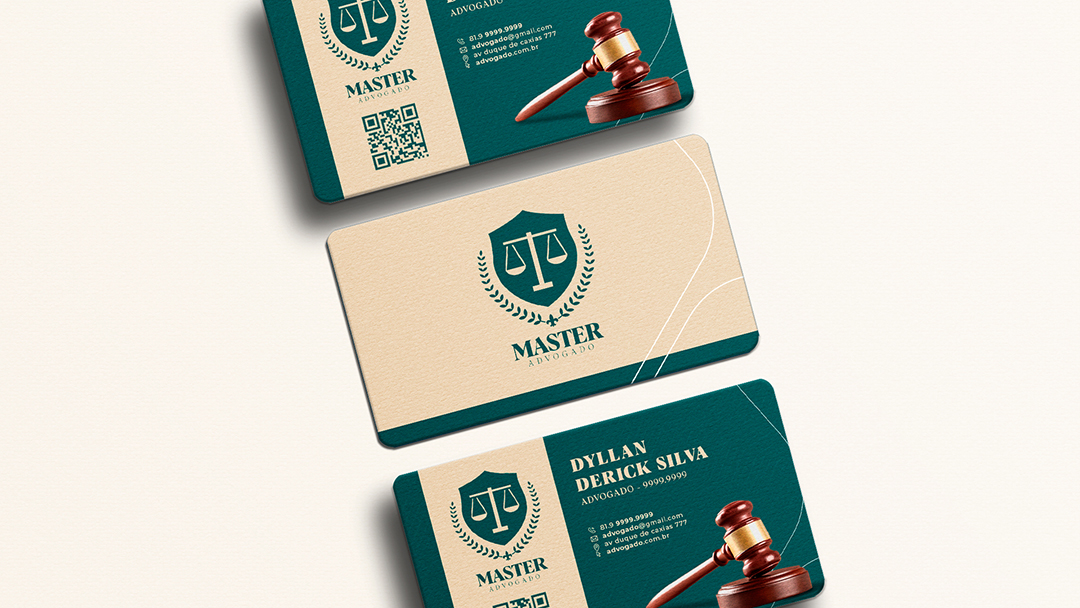 Modelo de Cartão de Visita Master Advogado PSD Editável