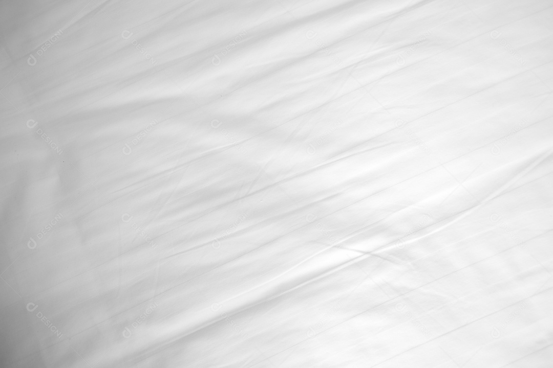 Textura gradiente de linho branco estilo de curva turva de tecido de luxo abstrato, roupa de cama enrugada e sombras cinza escuras, plano de fundo
