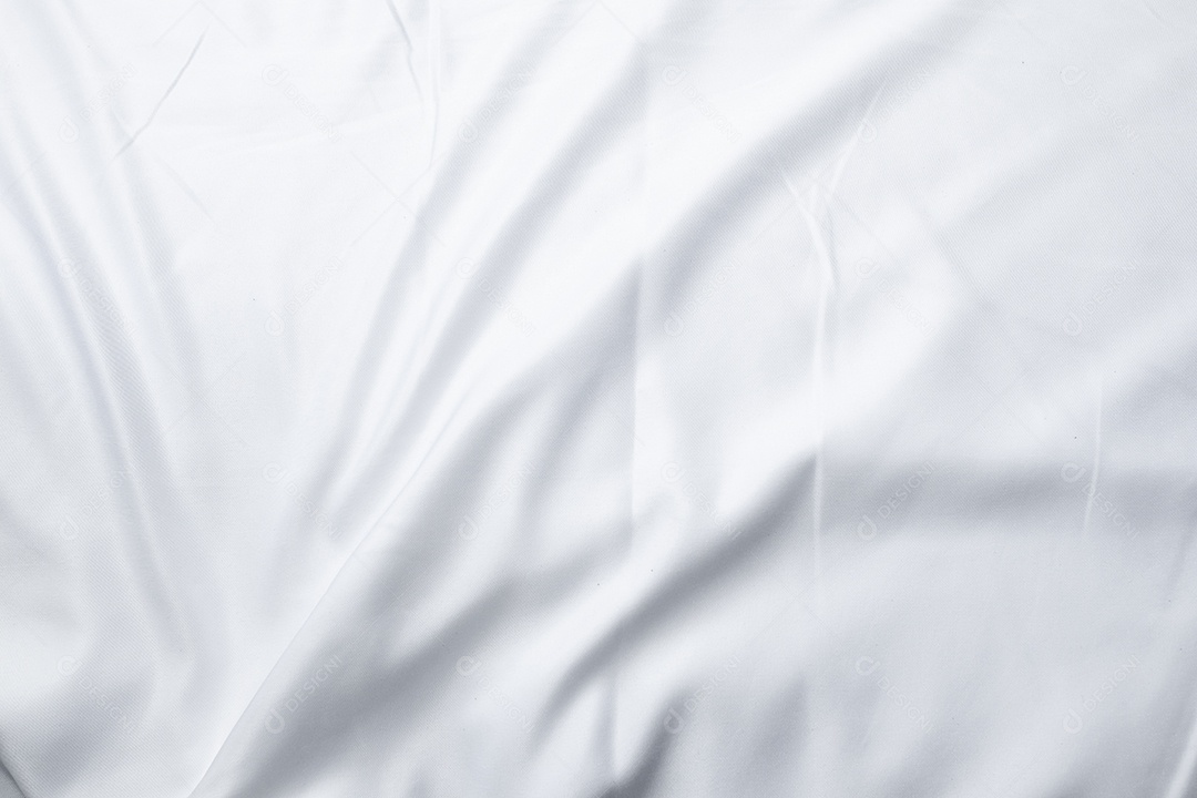 Textura gradiente de linho branco estilo de curva turva de tecido de luxo abstrato, roupa de cama enrugada e sombras cinza escuras, plano de fundo