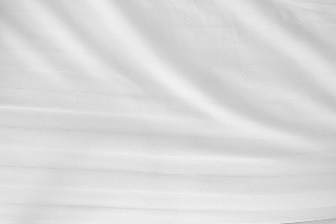 Textura gradiente de linho branco estilo de curva turva de tecido de luxo abstrato, roupa de cama enrugada e sombras cinza escuras, plano de fundo