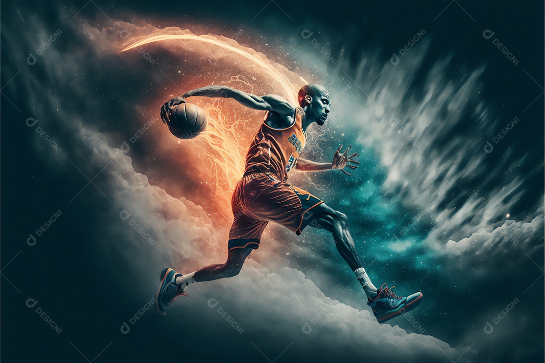 Ilustração de um jogador de basquete