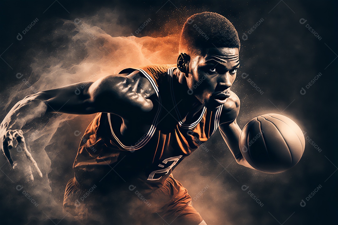 Ilustração de um jogador de basquete