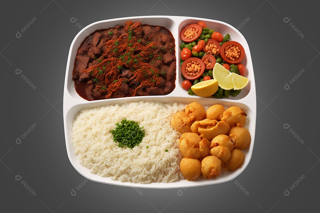 Ilustração de prato feito de comida