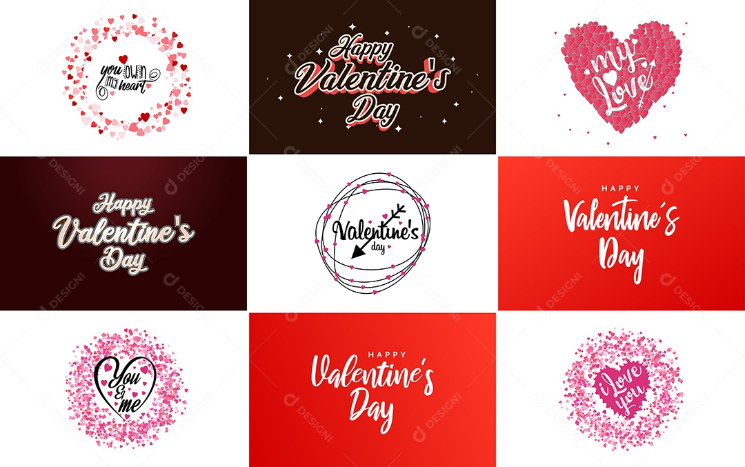 Textos De Feliz Dia Dos Namorados Vetor EPS