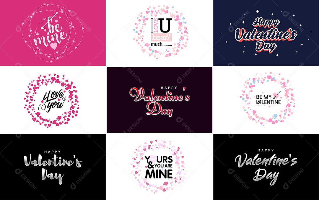 Textos De Feliz Dia Dos Namorados Vetor EPS