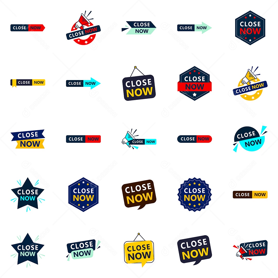 Aproveite a chance de fechar o pacote de banners de texto com 25