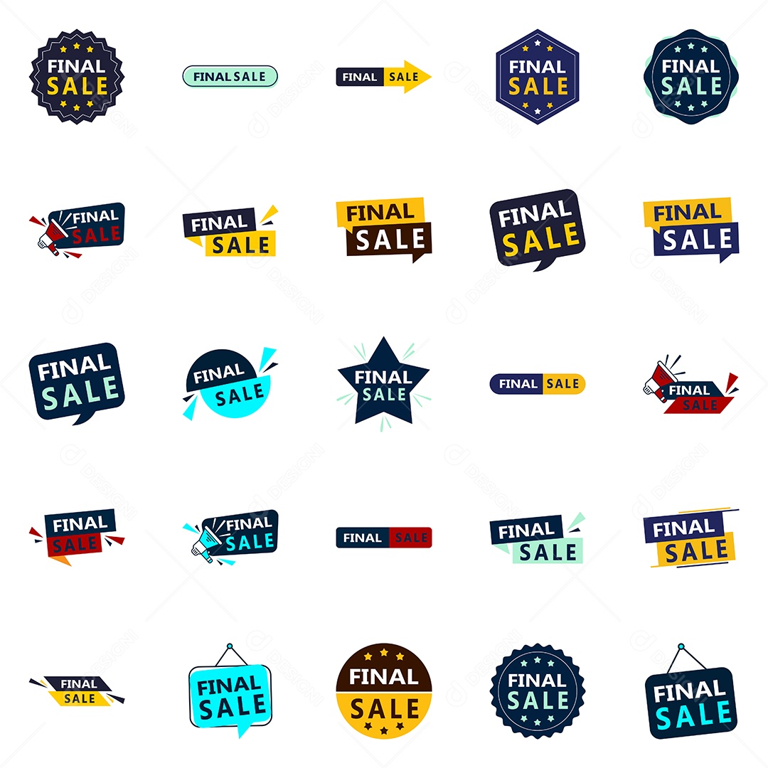 25 Elementos gráficos de encerramento da venda final para sites