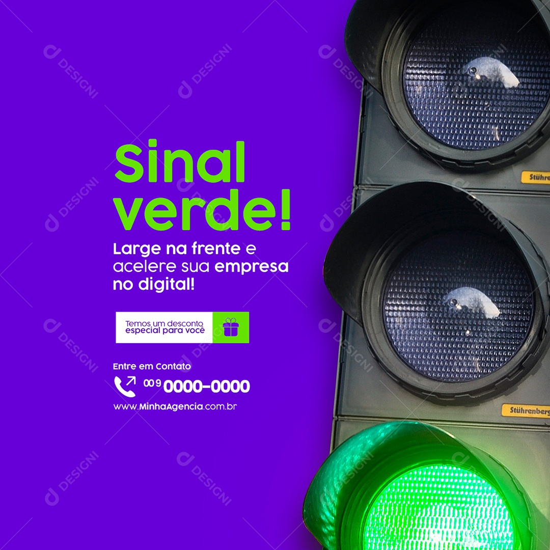 Campanha Publicitária Dia Do Publicitário Sinal Verde Social Media PSD Editável