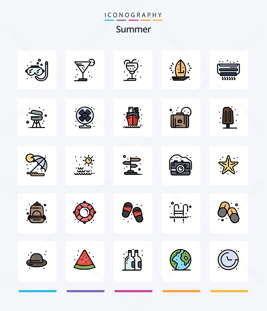 Pacote de Ícones e Elementos Vetores EPS