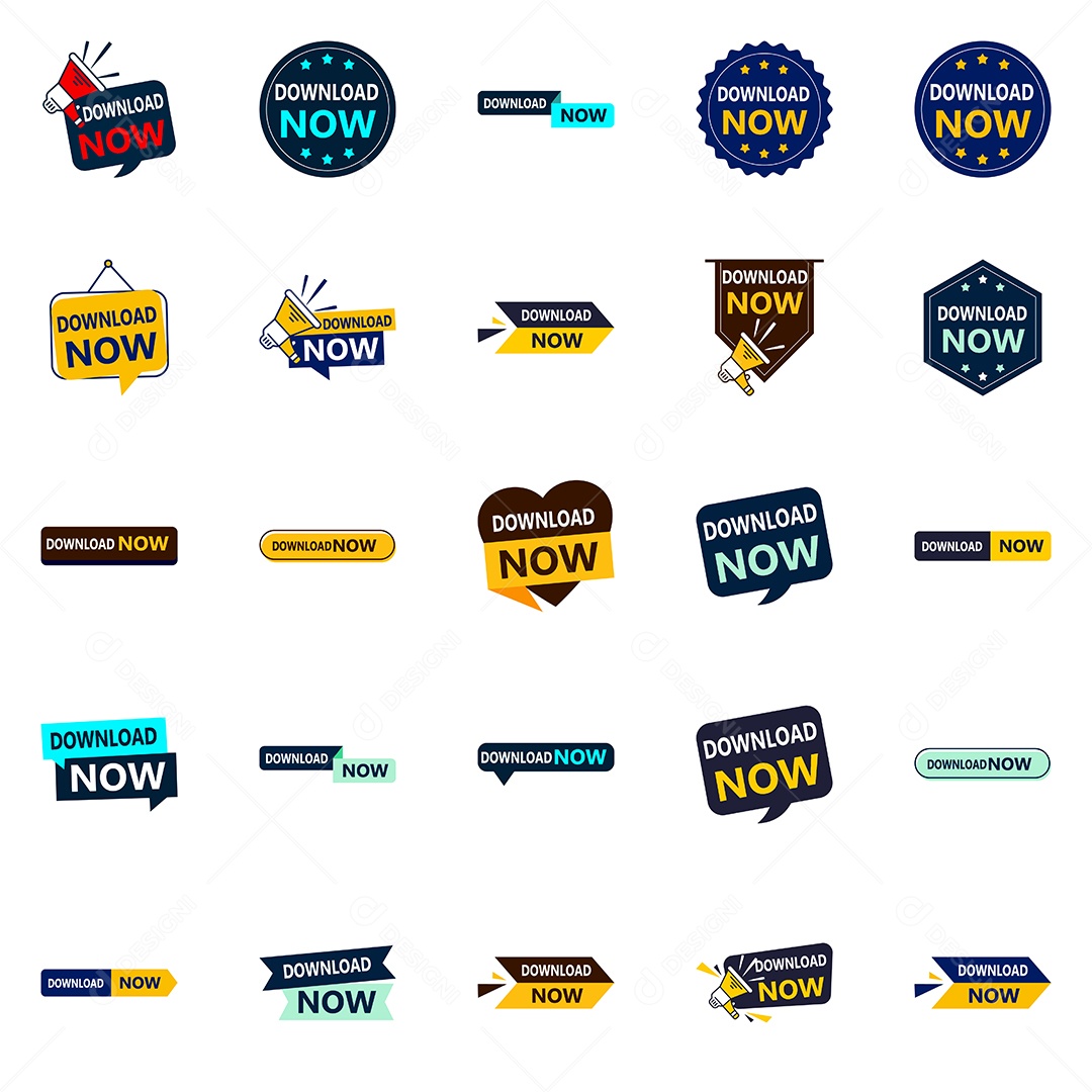 Faça o download agora defina 25 opções de design diferentes