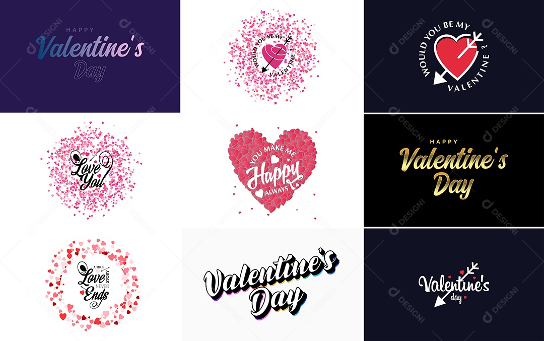 Textos De Feliz Dia Dos Namorados Vetor EPS