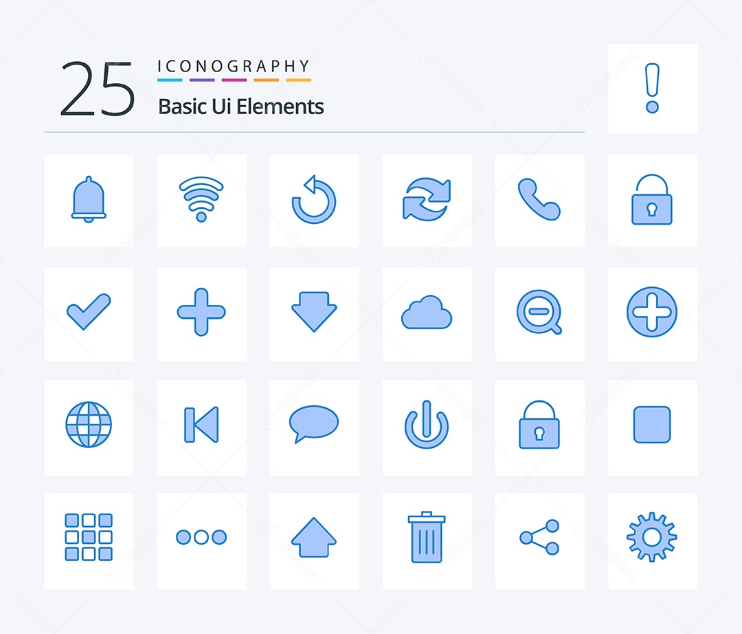 Pacote de Ícones e Elementos Vetores EPS