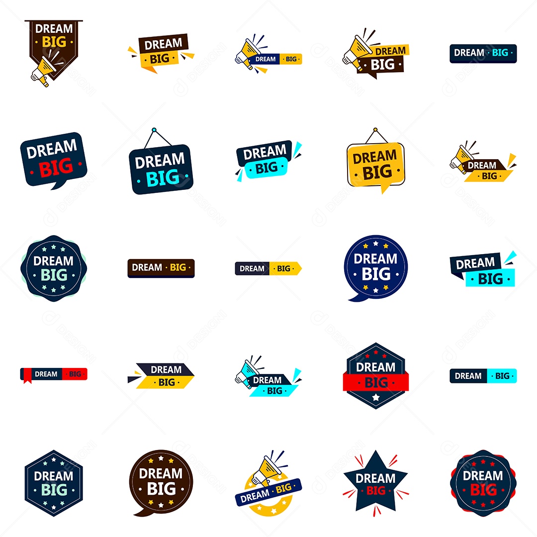 25 designs de vetores inspiradores para ajudá-lo a sonhar alto