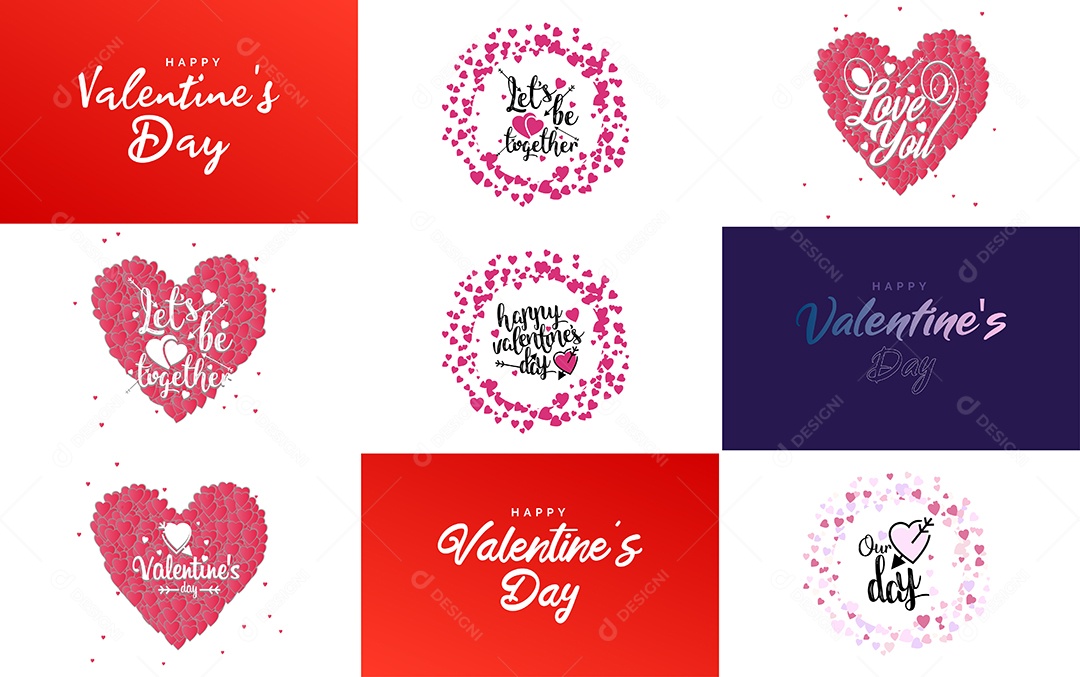 Textos De Feliz Dia Dos Namorados Vetor EPS