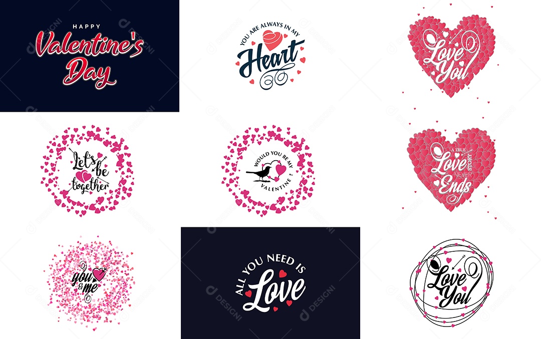 Textos De Feliz Dia Dos Namorados Vetor EPS