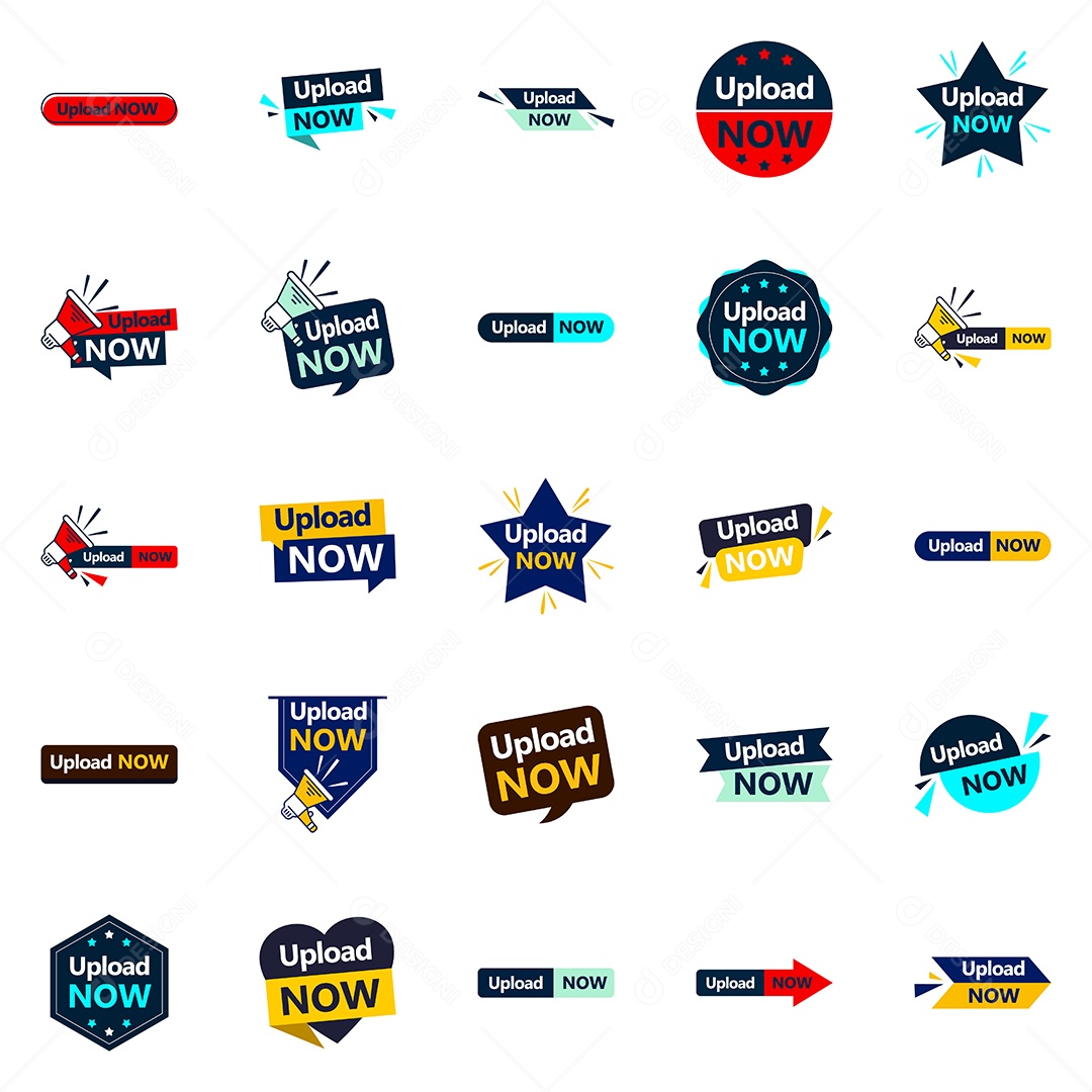 O Upload Now Vector Pack 25 designs impactantes para marketing e