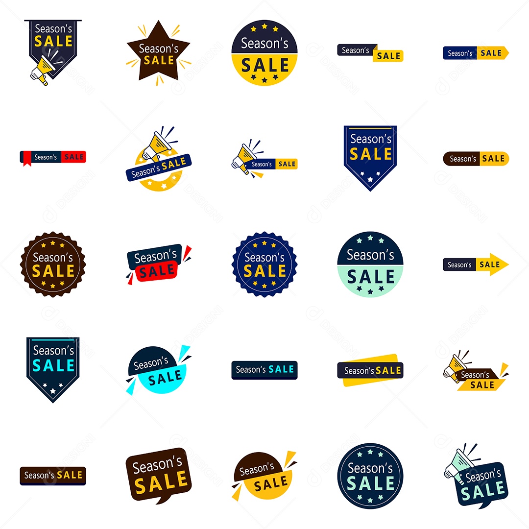 25 banners de venda de temporada de alta conversão para publicidade on-line