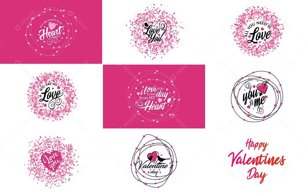 Textos De Feliz Dia Dos Namorados Vetor EPS