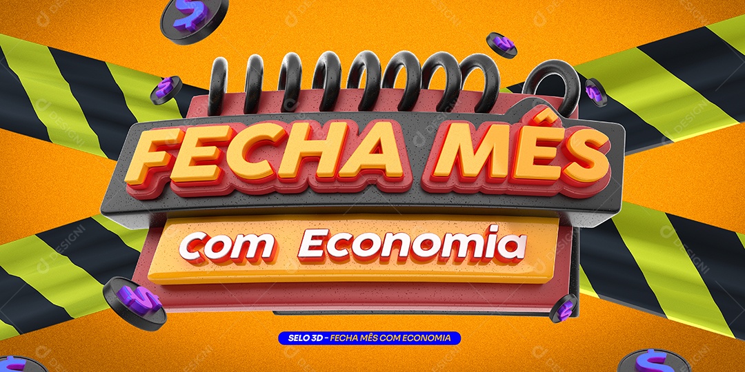 3D Stamp For Composition Closes Month With Economy PSD