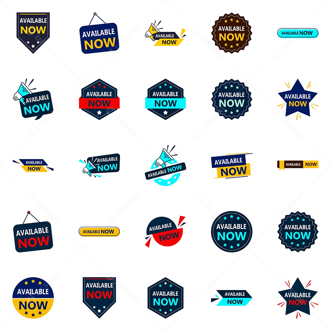 Disponível agora 25 banners vetoriais para gráficos dinâmicos e distintos