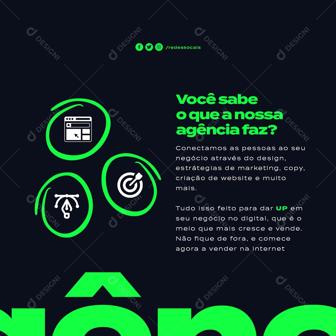 Você sabe O Que Nossa Agência Faz Conectamos as Pessoas ao Seu Negócio Agência de Publicidade Social Media PSD Editável