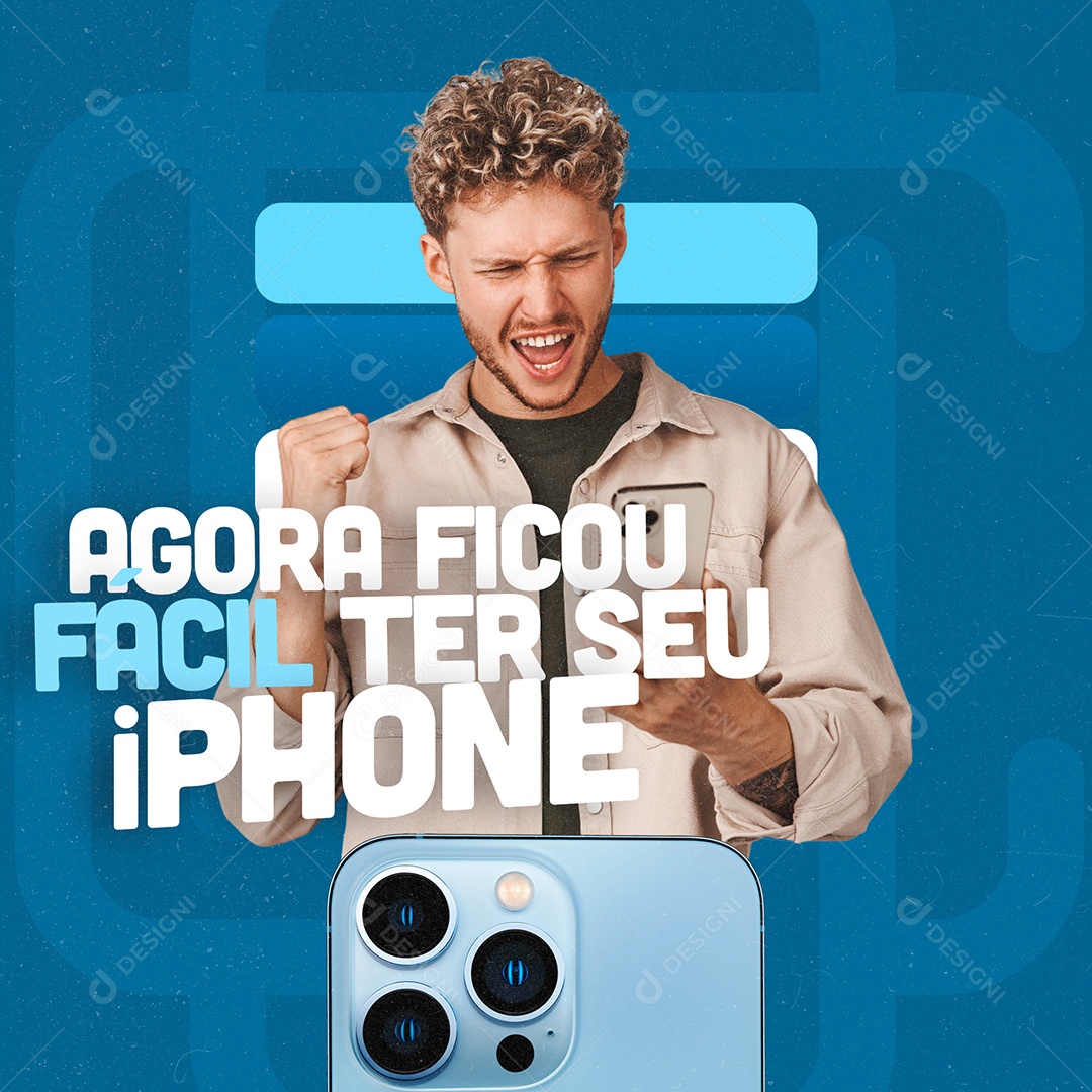 Agora Ficou Fácil Ter Seu Iphone Social Media PSD Editável