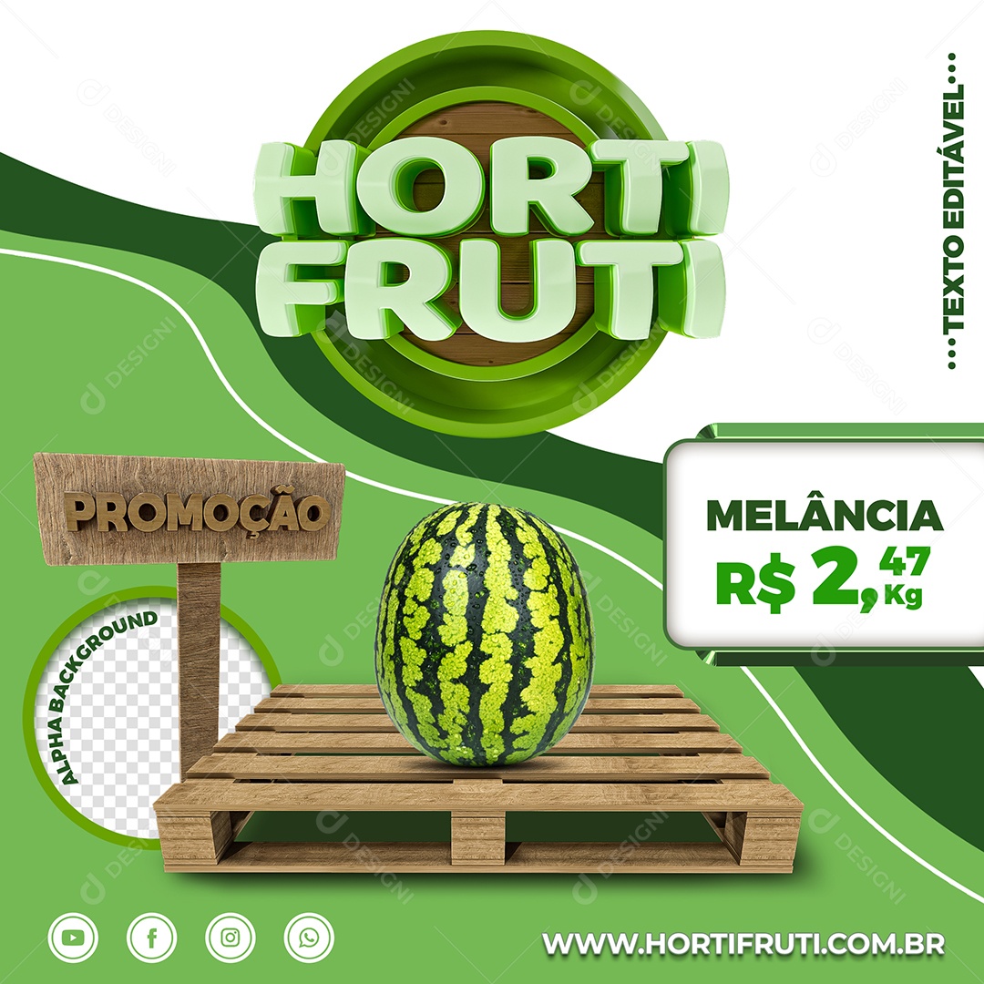 Promoção De Hortifruti Social Media PSD Editável