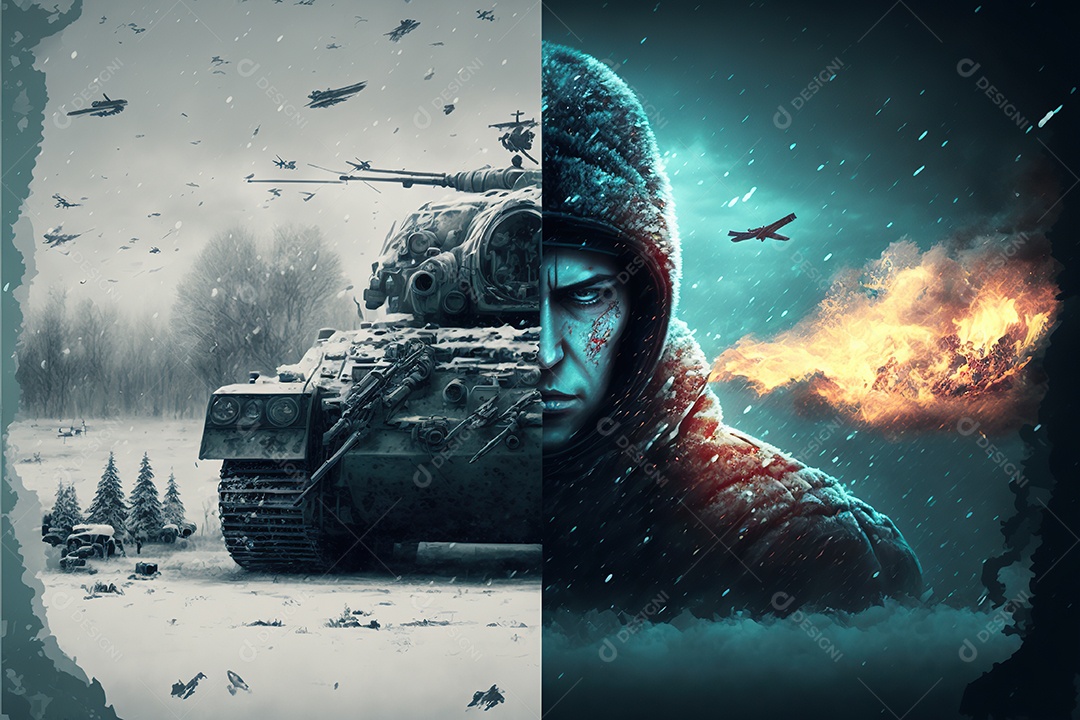 Imagem de guerra Inteligência artificial