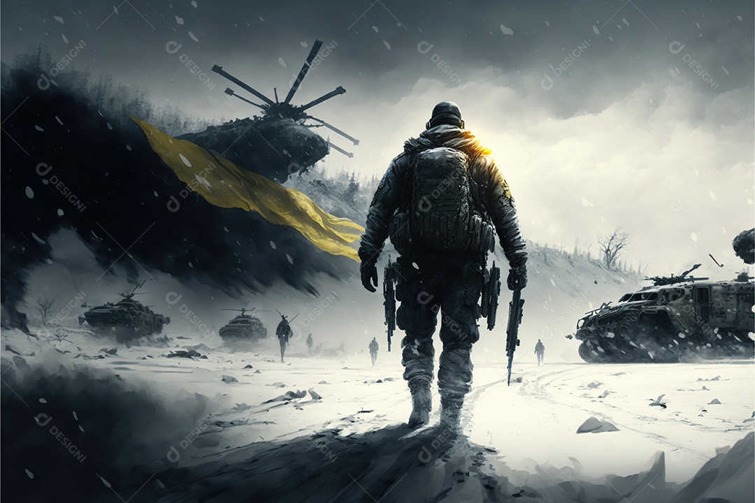 Imagem de guerra Inteligência artificial