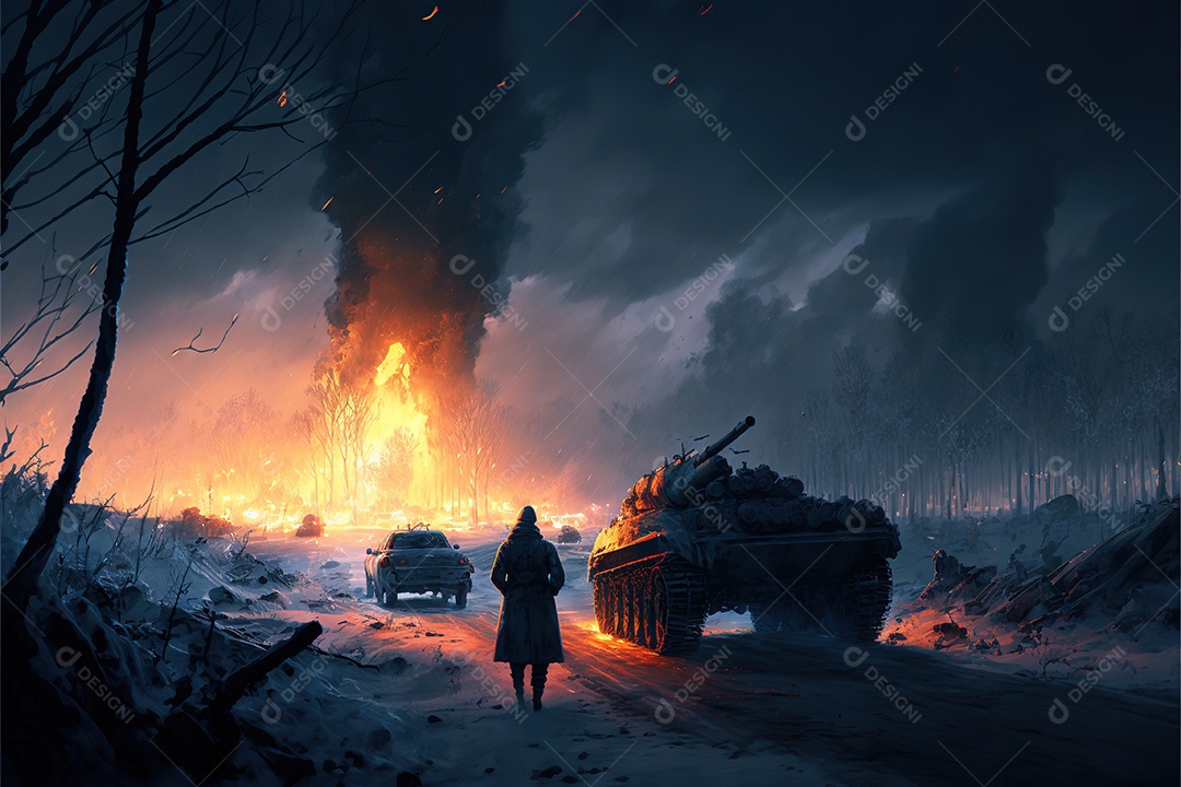 Imagem de guerra Inteligência artificial