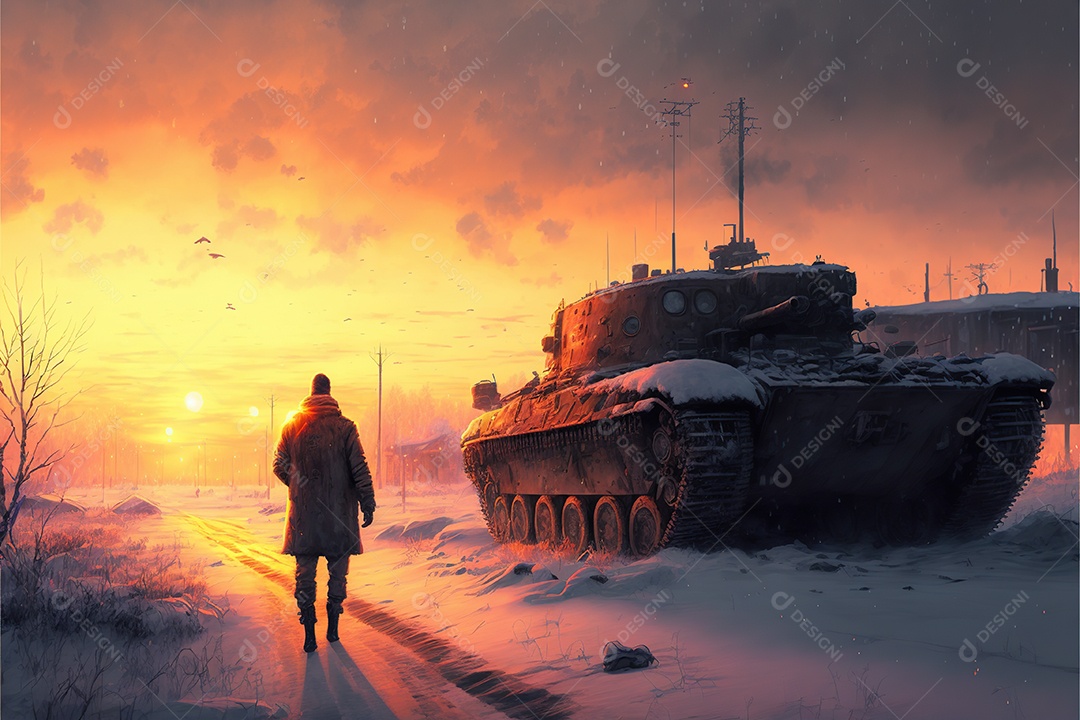 Imagem de guerra Inteligência artificial