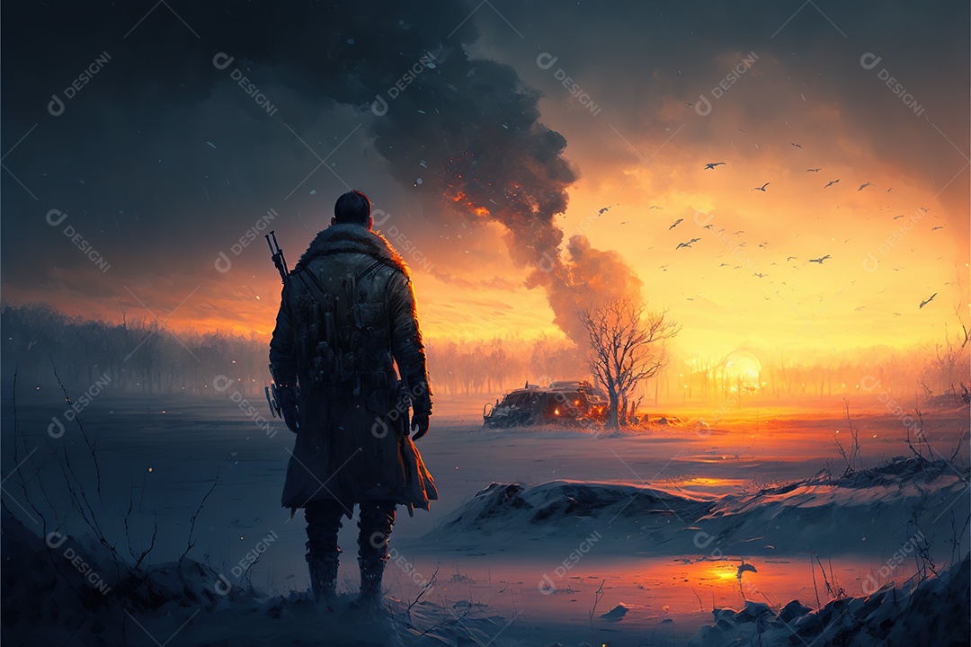 Imagem de guerra Inteligência artificial