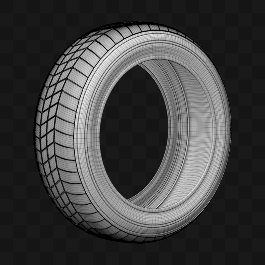 Pneu de Carro - Modelo 3D