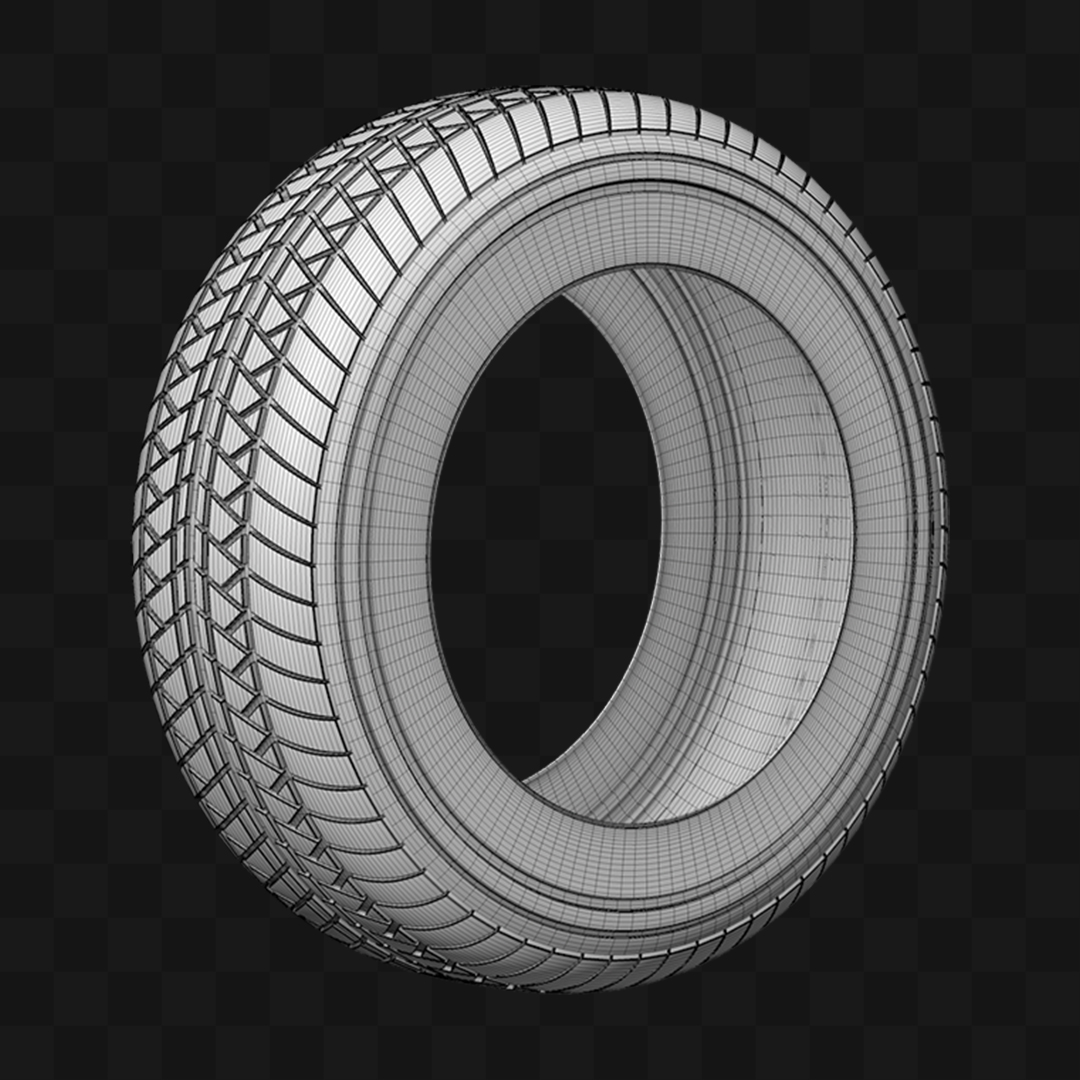 Pneu de Carro - Modelo 3D