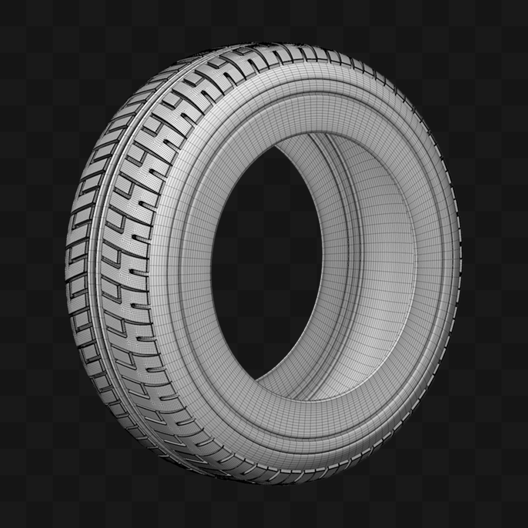 Pneu de Carro - Modelo 3D