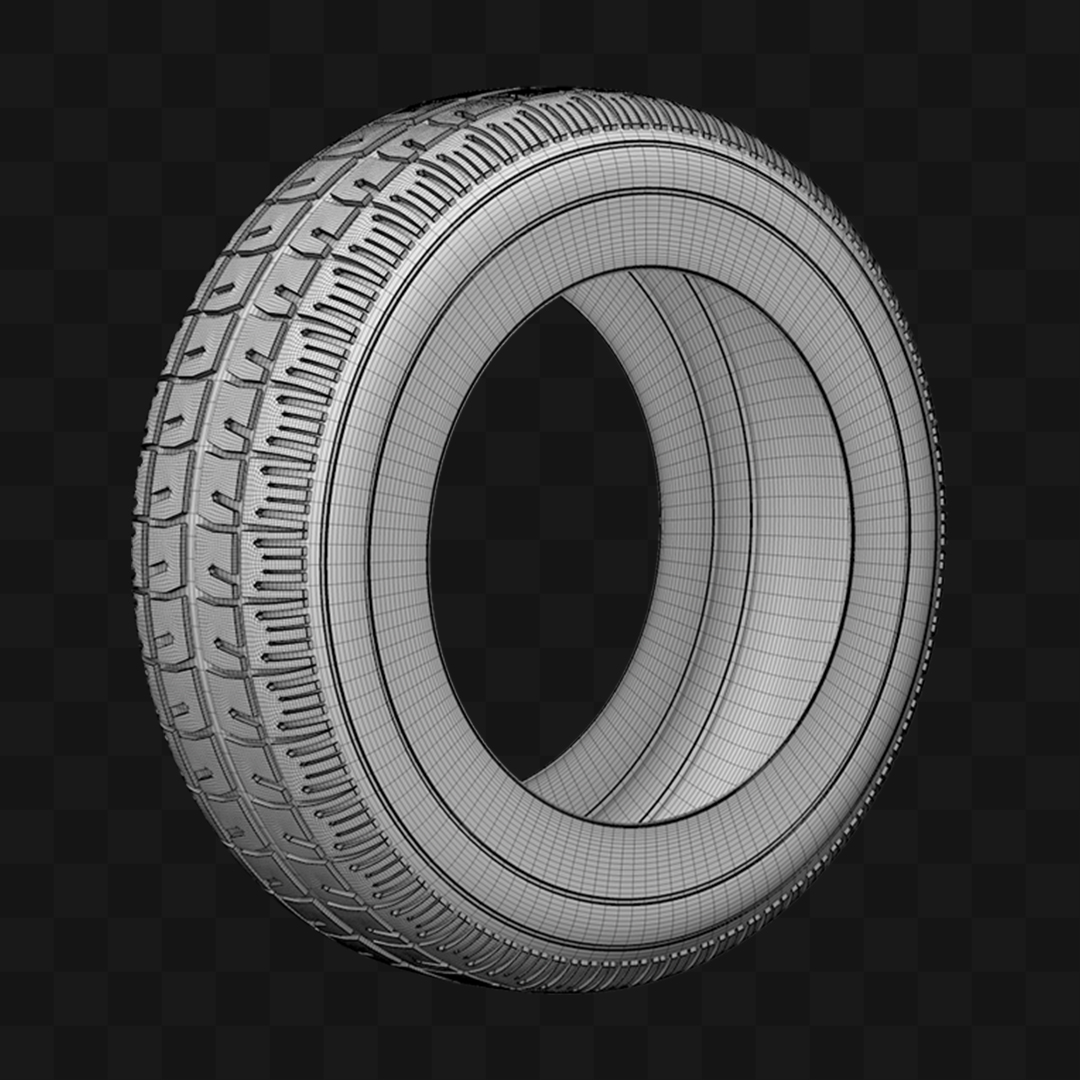 Pneu de Carro - Modelo 3D