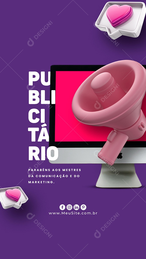 Story Parabéns Dia Do Publicitário 1 de Fevereiro Social Media PSD Editável