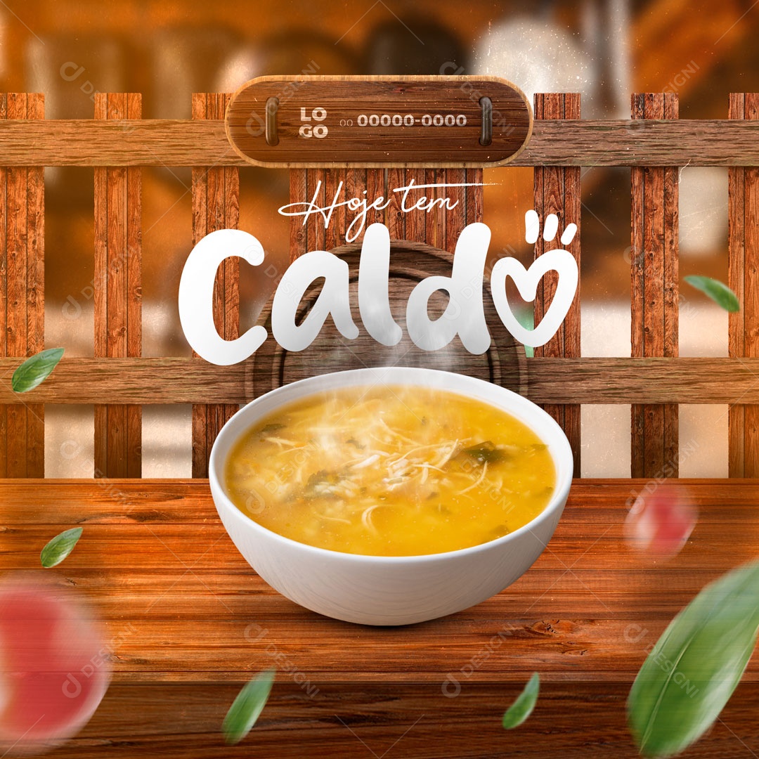 Hoje tem Cado Casa de Caldos Social Media PSD Editável